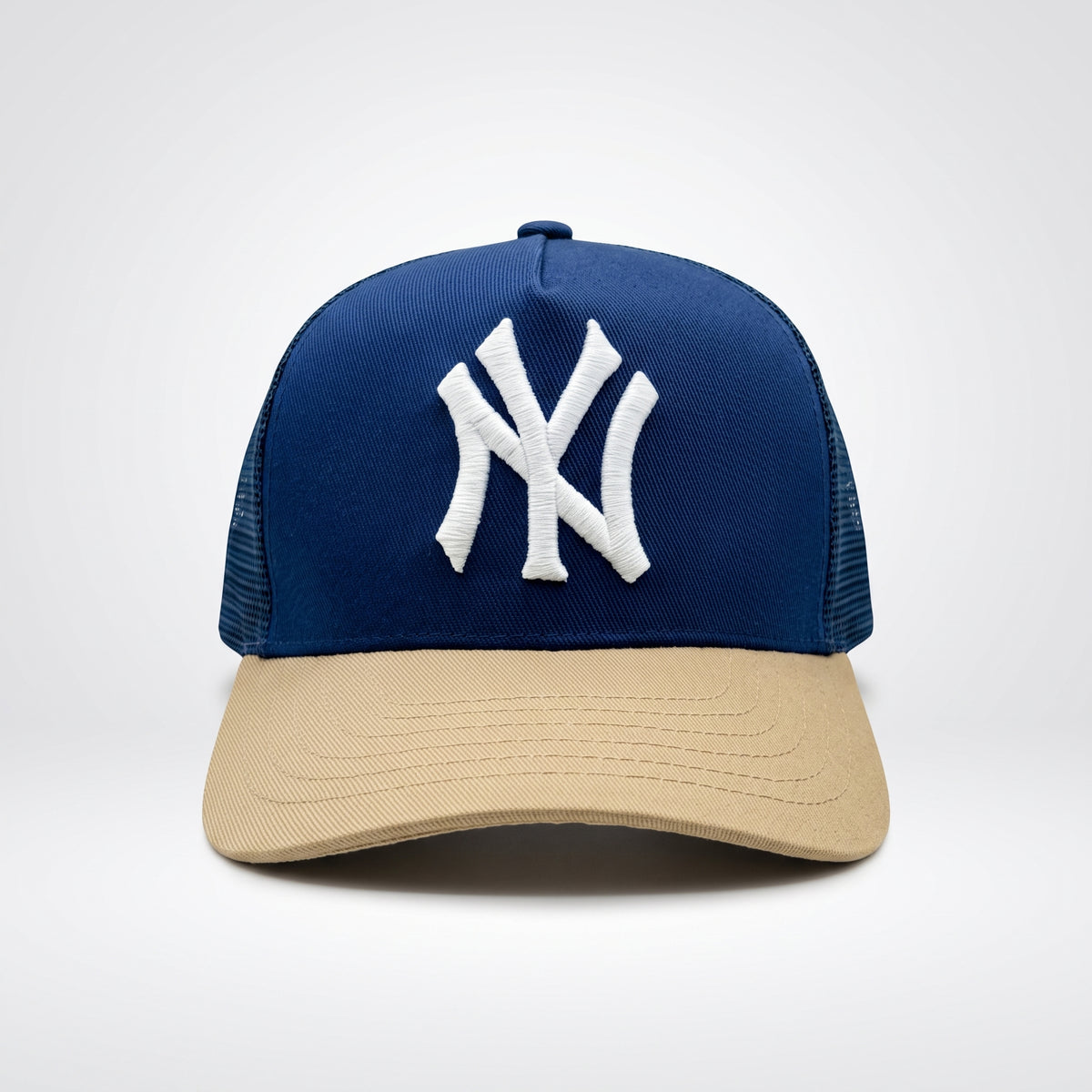 NY Navy & brown  Trucker Cap
