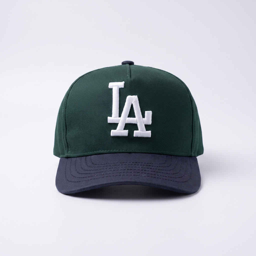 Pro Fit Snapback Trucker Hat – Dark-Green and Black front panel