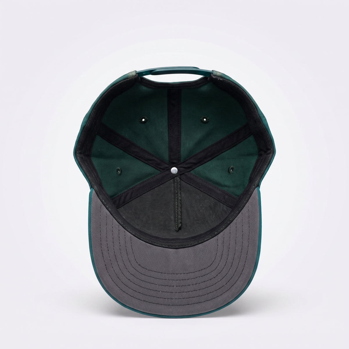 Pro Fit Snapback Trucker Hat – Dark-Green and Black front panel
