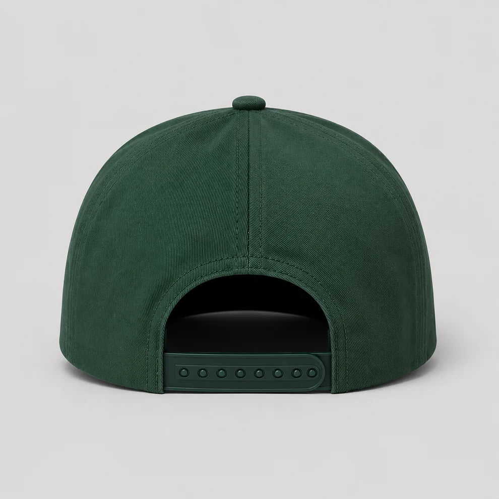 Pro Fit Snapback Trucker Hat – Dark-Green and Black front panel