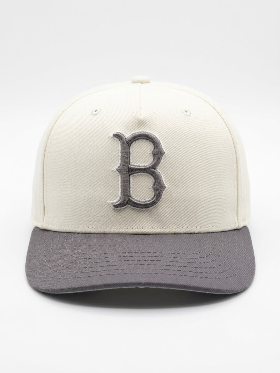 Boston B56 Rise A-Frame Adjustable Hat – White/Grey