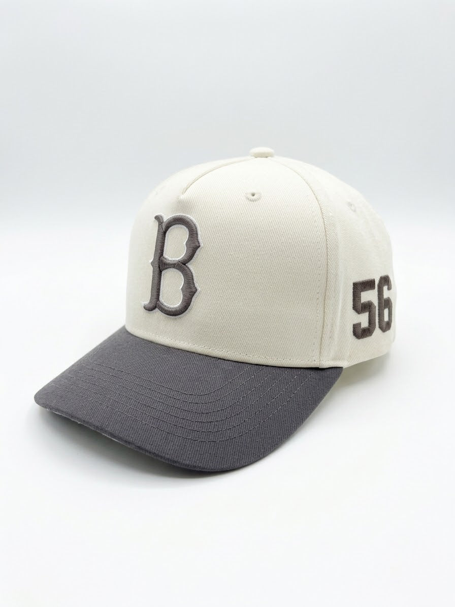 Boston B56 Rise A-Frame Adjustable Hat – White/Grey